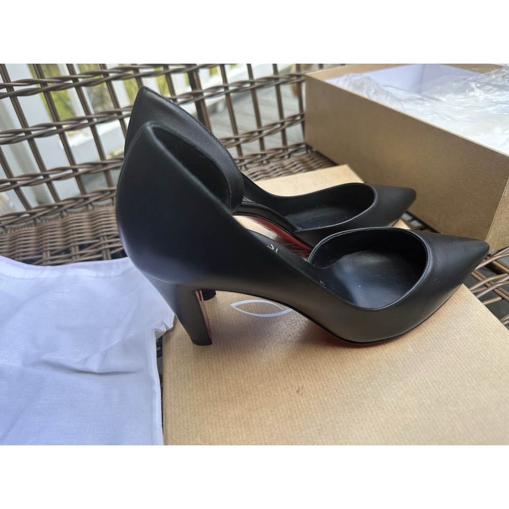 CHRISTIAN LOUBOUTIN Iriza Black D'Orsay Pointy Toe Pumps 36 💕 - Picture 7 of 7
